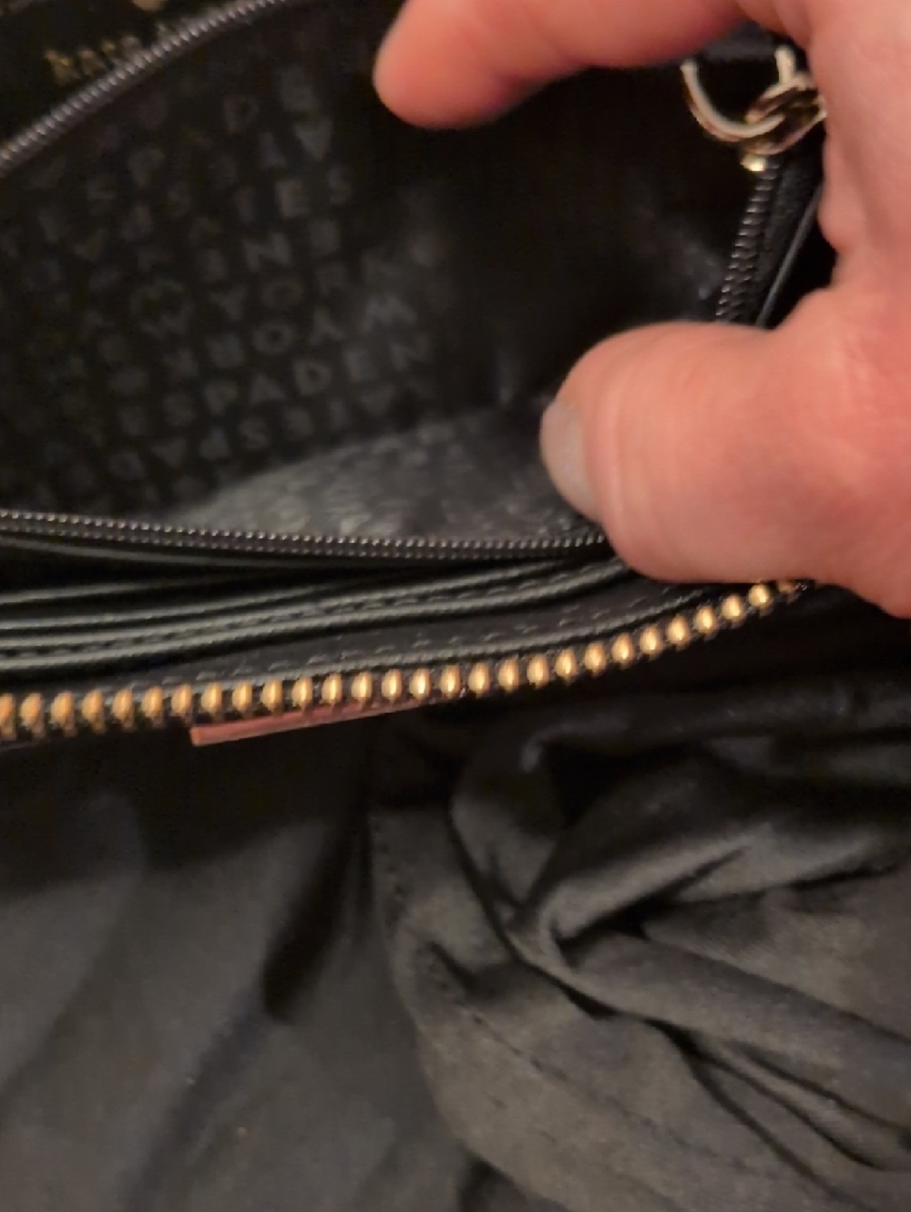 kate spade Navy, Blush & White Striped Zip Wallet - Picture 8 of 13